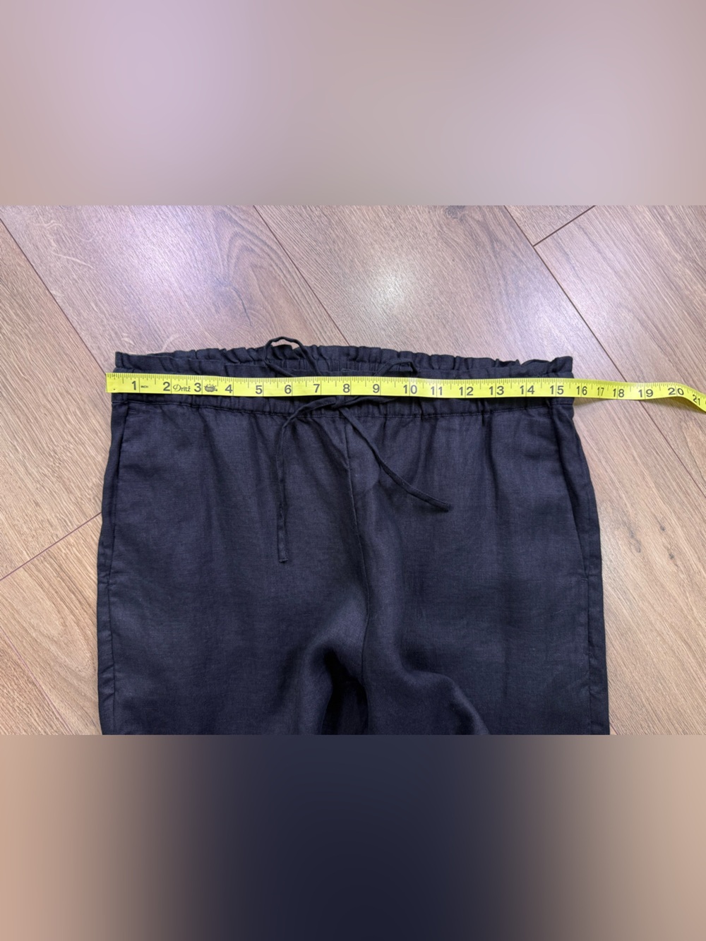 J. Crew Soleil Wide Leg 100% Linen Pants Black Size Medium - Picture 11 of 13